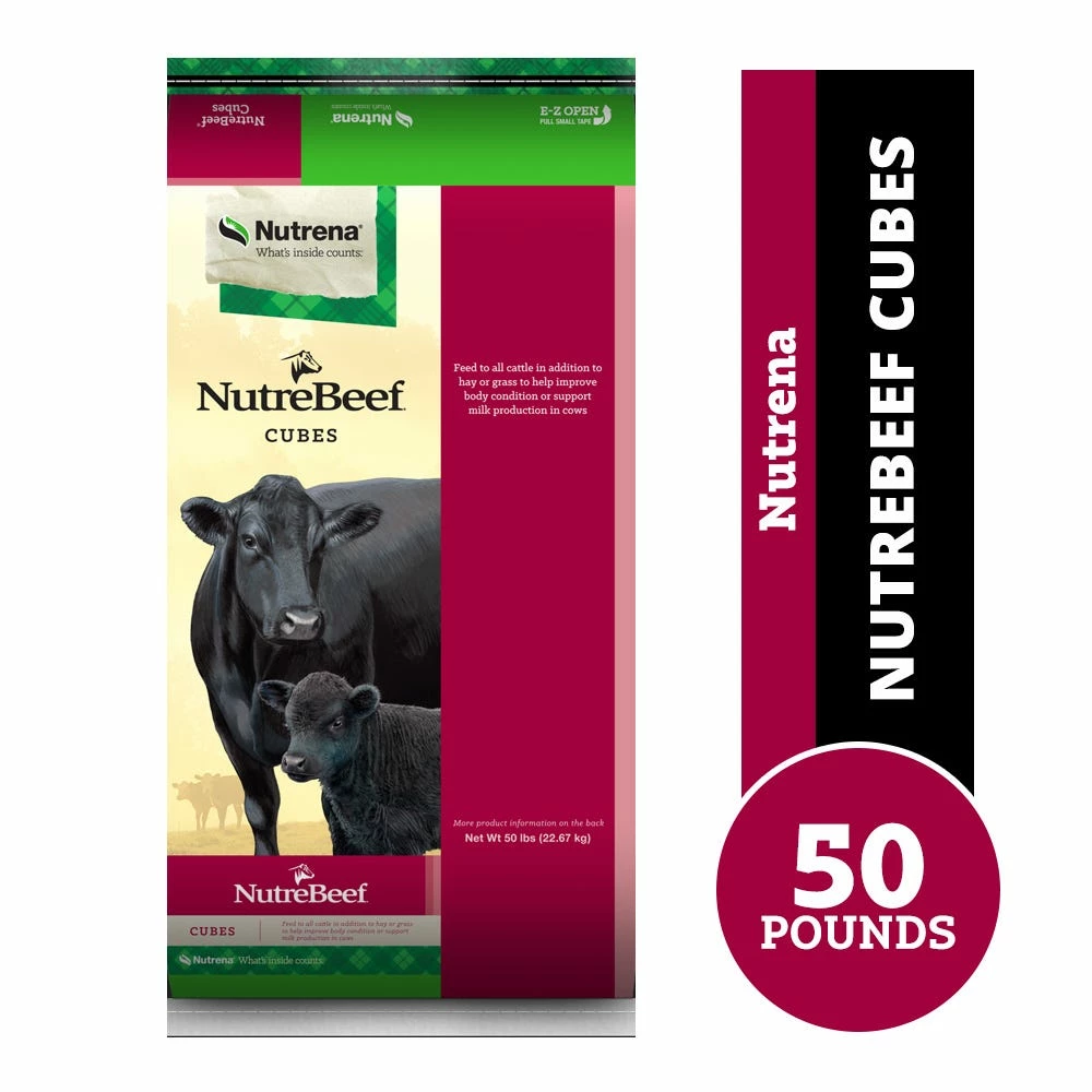 Nutrena NutreBeef Cattle Cubes, 50 lb. Bag - Cattle Feed 3 Nutrena NutreBeef Cattle Cubes, 50 lb. Bag - Cattle Feed