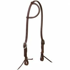 Weaver Leather Working Cowboy Sliding Ear Headstall - 5/8 Inch - Stainless Steel - 10-0508 - Headstalls & Bridles
