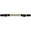 Weaver Leather Nylon Curb Strap with 4 - 1/2 Inch Flat Link Chain - Black - 35-8040-BK - Livestock Supplies