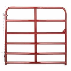 Tarter 6 Bar 6' Red Tube Gate - 6ER6 - Panels & Gates