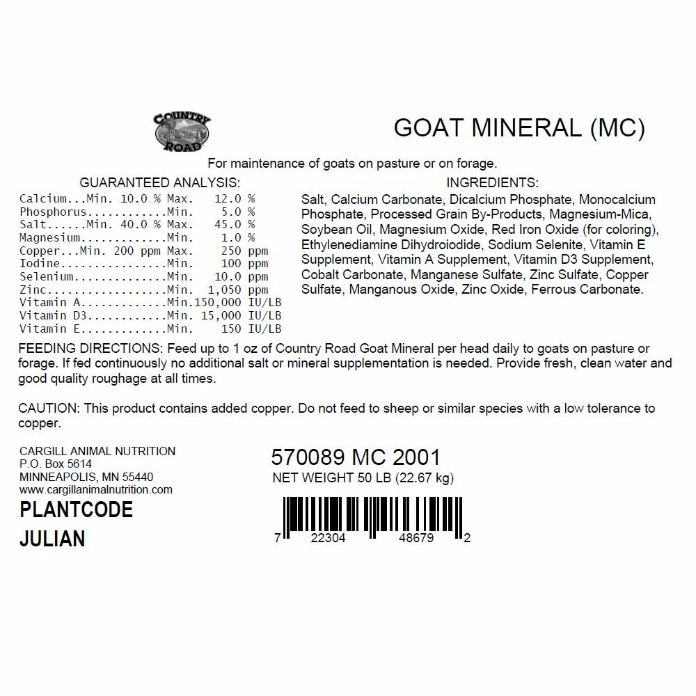Country Road Goat Mineral, 50 lb. Bag 4 Country Road Goat Mineral, 50 lb. Bag - Image 2