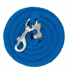 Weaver Leather Poly Lead Rope with Chrome Brass Snap - Blue - 35-2101-S4 - Leads, Lunge Lines & Whips