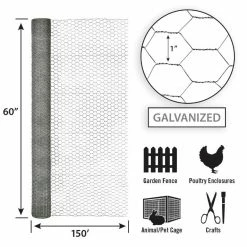 Garden Craft 60" x 150' Chicken Wire with 1" Openings - 166015 - Fence and Wire 9 Garden Craft 60" x 150' Chicken Wire with 1" Openings - 166015 - Fence and Wire -Livestock Online Store 0fea20fbe0edafcec3f4a3b611d00dc31dd3ec92 99490047