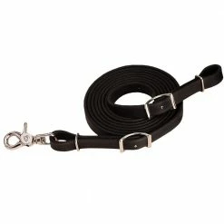 Weaver Leather Brahma Webb Roper Rein - Black - 5/8 Inch x 8 Foot - 35-2035-BK - Leather Reins