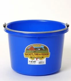Various Brands 8 Quart Plastic Blue Bucket - Livestock Supplies -Livestock Online Store 1d0471c23f6d25b0398854ae90bdcafea9a5361d 003220120