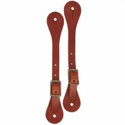 Weaver Leather Single -Ply Ladies' Spur Straps - Russet - 30-0672