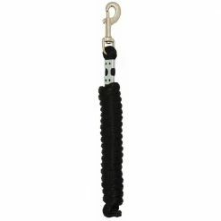 Weaver Leather Livestock Alpaca Poly Lead Rope - Black - 3/8 Inch x 6 Foot - 35-4032-BK - Cow Halters, Leads, & Barn Supplies