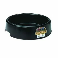 Various Brands 3 Gallon Black Plastic Pan Feeder - Livestock Supplies