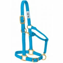 Weaver Leather Original Adjustable Nylon Horse Halter - Weanling/Pony - Hurricane Blue - 35-1032-HB - Nylon Halters