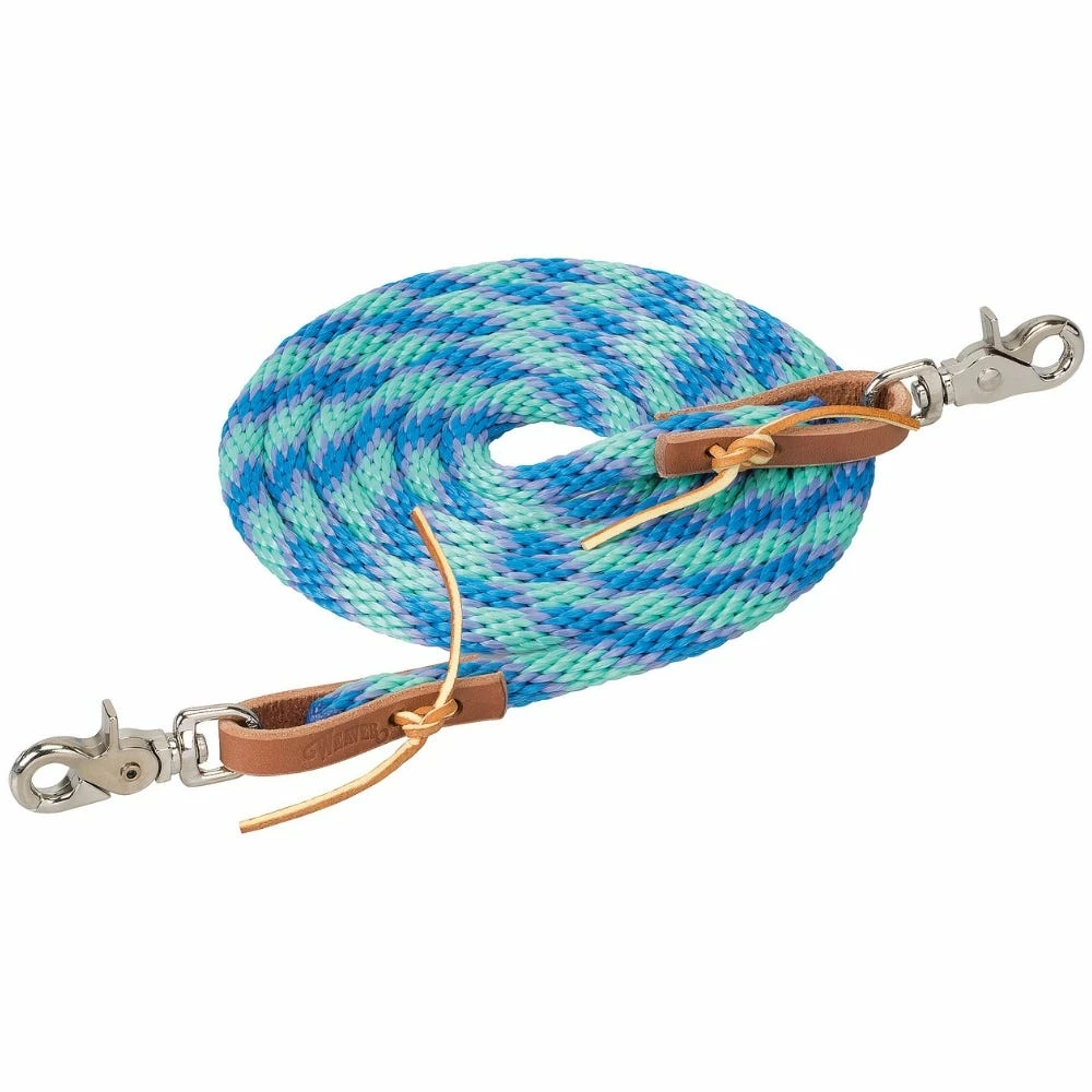 Weaver Leather Poly Roper Reins - 3/8 Inch x 8 Foot - Mint/Lavender/French Blue - 35-2027-Q15 - Livestock Supplies 3 Weaver Leather Poly Roper Reins - 3/8 Inch x 8 Foot - Mint/Lavender/French Blue - 35-2027-Q15 - Livestock Supplies