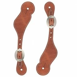 Weaver Leather Ladies Harness Leather Spur Straps - Russet 30 -0315