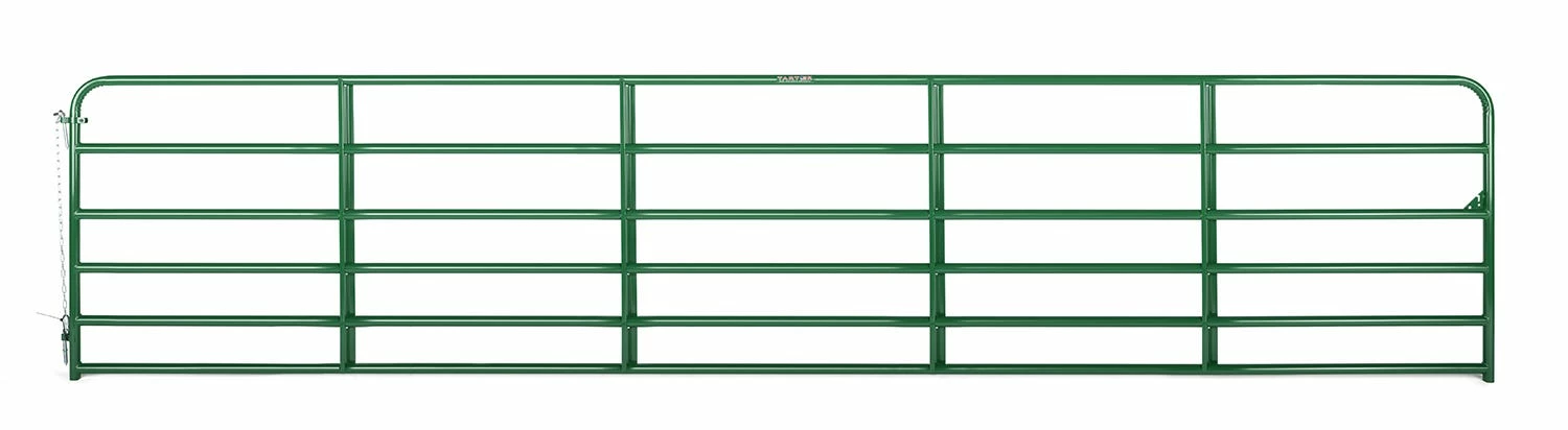Tarter 6 Bar 20' Green Tube Gate - 6EG20 - Panels & Gates 3 Tarter 6 Bar 20' Green Tube Gate - 6EG20 - Panels & Gates