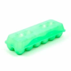 Tuff Stuff Reusable and Washable Plastic Chicken Egg Carton, Green - 12 Eggs ETS12 - Other Poultry Supplies