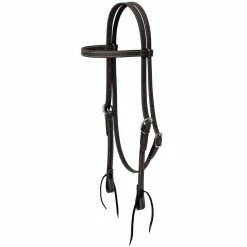 Weaver Leather Brahma Webb® Browband Headstall - Black - 35-1999-BK - Livestock Supplies