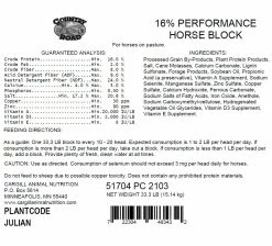 Country Road 16% Performance Horse Block, 33 lb. Block - Mineral