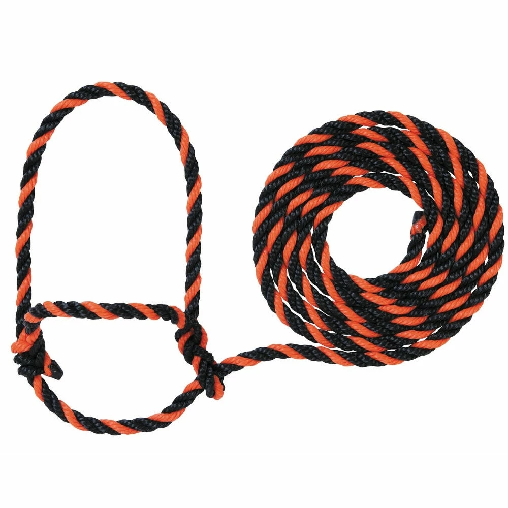 Weaver Leather Livestock Rope Halter Black/Orange - Cow - 35-7900-H4 - Cow Halters, Leads, & Barn Supplies 4 Weaver Leather Livestock Rope Halter Black/Orange - Cow - 35-7900-H4 - Cow Halters, Leads, & Barn Supplies - Image 2