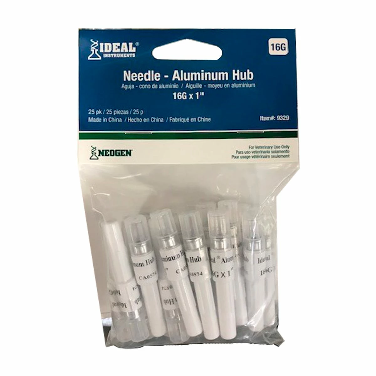 Ideal Aluminum Hub Needle 16G x 1" 25 pk 9329 - Livestock Health 4 Ideal Aluminum Hub Needle 16G x 1" 25 pk 9329 - Livestock Health - Image 2