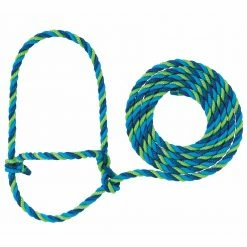 Weaver Leather Livestock Rope Halter Blue/Hurricane Blue/Lime Zest - Cow - 35-7900-H5 - Cow Halters, Leads, & Barn Supplies -Livestock Online Store 4931c161adfe29a06798a4e2e92ad731dc7800e4 6751997 6751997 image 35 7900 h5
