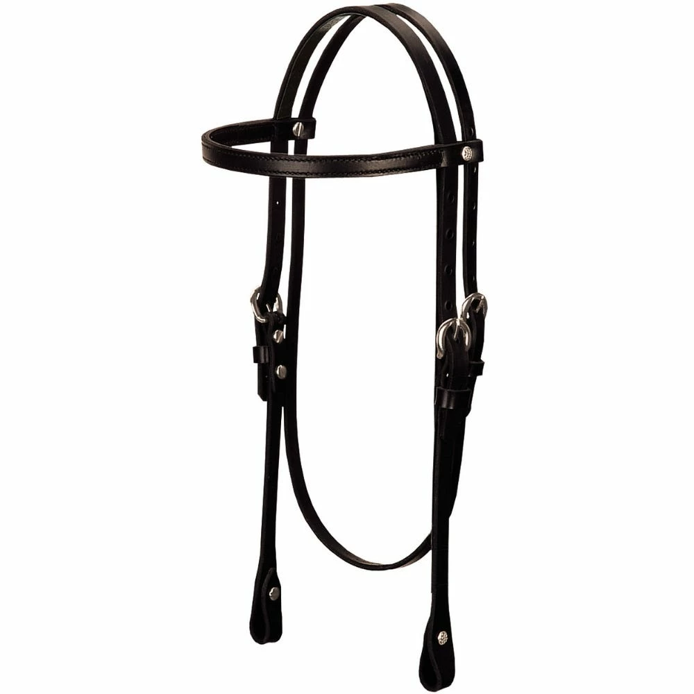 Weaver Leather Black Leather Browband Headstall - 10-0013 - Headstalls & Bridles 3 Weaver Leather Black Leather Browband Headstall - 10-0013 - Headstalls & Bridles