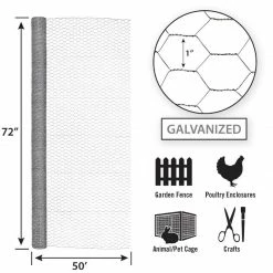 Garden Craft 72 x 50' Chicken Wire with 1" Openings - 167250 - Fence and Wire -Livestock Online Store 5680d3c9ae0f44e133f1a90d0949a34ba5920307 99490078 2