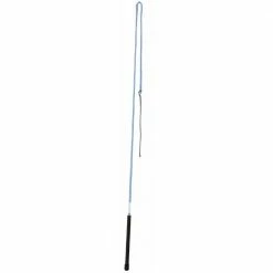 Weaver Leather Livestock Stock Whip with Rubber Handle and 10 Inch Popper - Blue/White - 65-5100-BL/WH - Leads, Lunge Lines & Whips