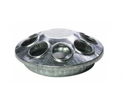 Miller Mfg. 6 Inch Galvanized Round Chicken Feeder - 9808 - Chicken Feeders