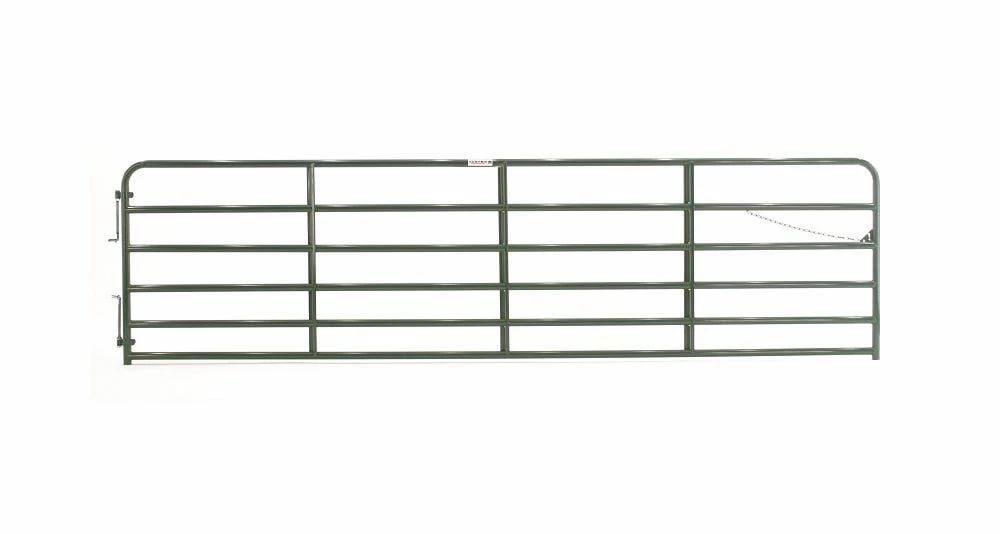 Tarter 16' 6 Bar Extra Heavy Duty Bull Gate, Green - 2GG16 - Panels & Gates 3 Tarter 16' 6 Bar Extra Heavy Duty Bull Gate, Green - 2GG16 - Panels & Gates