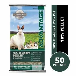 Country Road Advantage Rabbit 18% Pellet, 50 lb. Bag - Rabbit Feed
