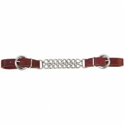 Weaver Leather Latigo Leather 4-1/2 Inch Double Flat Link Chain Curb Strap - 30-1351 - Bits & Curb Straps