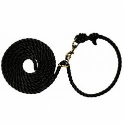 Weaver Leather Livestock Livestock Adjustable Poly Neck Rope - 35-4040-BK - Cow Halters, Leads, & Barn Supplies