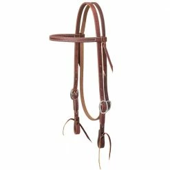 Weaver Leather Working Cowboy Economy Browband Headstall - 5/8 Inch - Stainless Steel - 10-0514 - Headstalls & Bridles