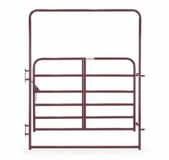 Tarter 6' Heavy Duty Walk Thru Arch Gate, Red - RRW6 - Corral Panels & Walk Thrus