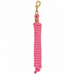 Weaver Leather Poly Lead Rope with a Solid Brass 225 Snap - Diva Pink - 35-2100-S38 - Leads, Lunge Lines & Whips
