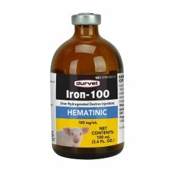 Durvet Iron Dextran 100mg/mL 100 mL - 043848 - Livestock Health