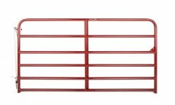 Tarter 6 Bar 8' Red Tube Gate - 6ER8 - Panels & Gates