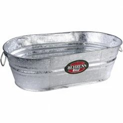 Behrens Hot Dipped Steel Oval Tub & Planter, 5.5 Gallon - 0-OV - Decorative Planters
