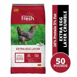 Kent Home Fresh Extra Egg Layer Crumble Poultry Feed, 50 lb. Bag - Chicken Feed