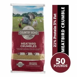 Country Road Meatbird Crumbles Feed, 50 lb. Bag - Chicken Feed