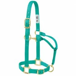 Weaver Leather Original Adjustable Nylon Horse Halter - Emerald Green - 1 Inch Average - 35-7035-EG - Nylon Halters