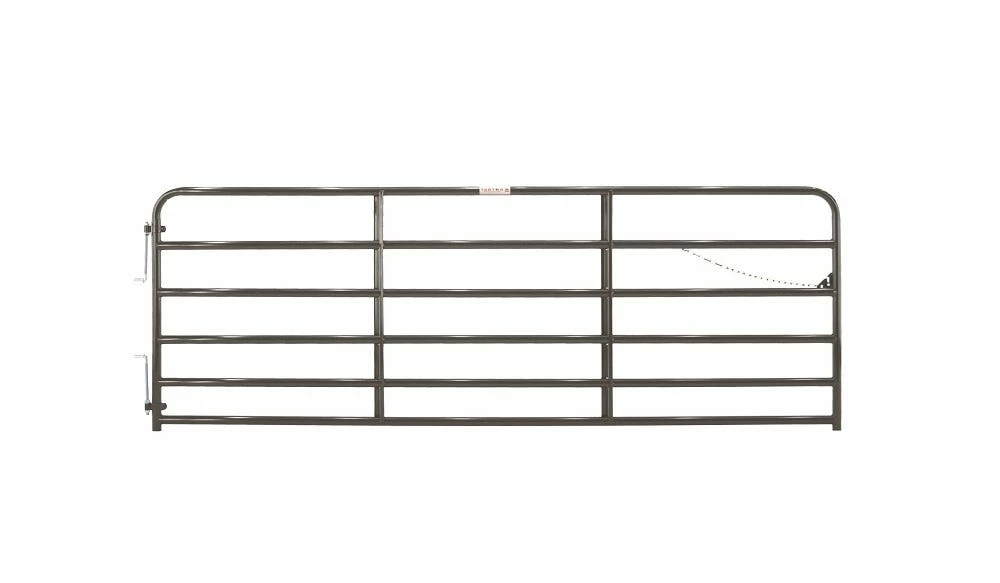 Tarter 12' 6 Bar Extra Heavy Duty Bull Gate, Gray - 2GRG12 - Panels & Gates 3 Tarter 12' 6 Bar Extra Heavy Duty Bull Gate, Gray - 2GRG12 - Panels & Gates