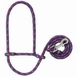 Weaver Leather Livestock Poly Rope Sheep Halter with Snap - Purple/Lime/Blue - 35-7845-K31 - Sheep Halters & Accessories