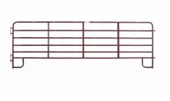 Tarter 16' 6 Bar Extra Heavy Duty Corral Panel, Red - 2RC16 - Corral Panels & Walk Thrus