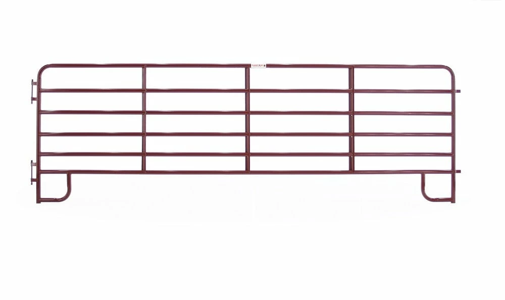 Tarter 16' 6 Bar Extra Heavy Duty Corral Panel, Red - 2RC16 - Corral Panels & Walk Thrus 3 Tarter 16' 6 Bar Extra Heavy Duty Corral Panel, Red - 2RC16 - Corral Panels & Walk Thrus