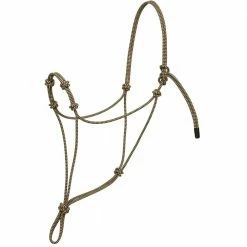 Weaver Leather Silvertip Four Knot Rope Halter - Average - Black/Tan - 35-9555-C1 - Rope Halters
