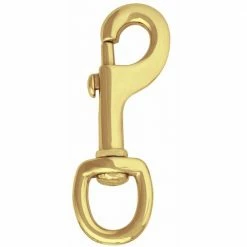 Weaver Leather Number 225 Round Swivel Snap - Solid Brass - 1 - 1/4 Inch - BC00225-SB-11/4 - Designer Hardware