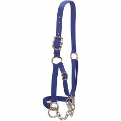 Weaver Leather Livestock Heavy -Duty Restraint Halter - Blue - Large - 35-0903-BL - Cow Halters, Leads, & Barn Supplies -Livestock Online Store 97b71ab49b9ad36e5ab66281773159bfaee6b698 67505577 67505577 image 35 0903 bl