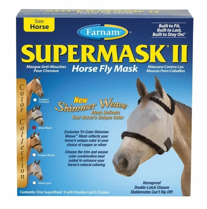 Farnam Supermask Horse Wo/Ears Silver/Blk 12/Ea 100503737 - Livestock Health 4 Farnam Supermask Horse Wo/Ears Silver/Blk 12/Ea 100503737 - Livestock Health - Image 2