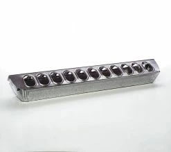 Miller Mfg. 18 Inch Galvanized Slide-Top Poultry Chicken Feeder - 9822 - Chicken Feeders
