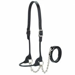 Weaver Leather Livestock Dairy/Beef Rounded Show Halter - Black - Medium - 90-0510 - Cow Halters, Leads, & Barn Supplies