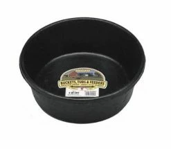 Various Brands 4 Quart Rubber Feed Pan - Livestock Supplies
